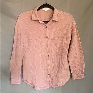 Men's Pink Button-Up Shirt